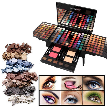 Yiwu Renfan 180 color eyeshadow palette with blush set personalized piano design and eye makeup colors