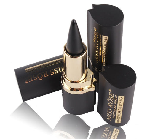 Hangzhou Jingqian waterproof black eyeliner with sleek black and gold packaging for precise application