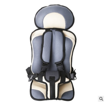 Box of Pandora portable baby car seat in gray and beige with adjustable safety straps