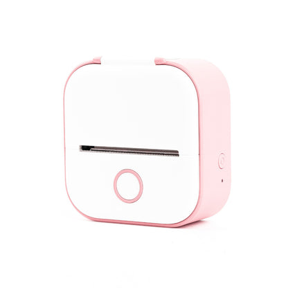 Hangzhou Jingqian portable mini label printer in pink and white compact thermal design