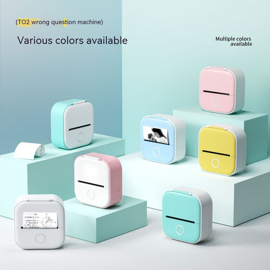 Hangzhou Jingqian portable mini label printer in various pastel colors with compact design
