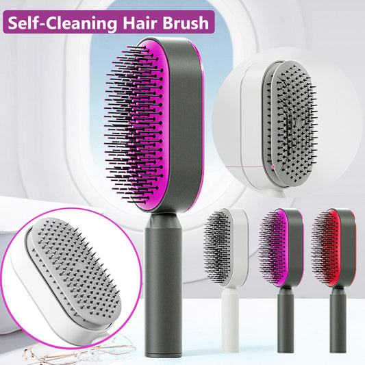 Yiwu Renfan self cleaning hair brush with airbag massage technology in multiple colors