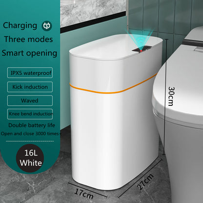 Yiwu Renfan smart trash bin for bathroom with 16L capacity and smart opening modes