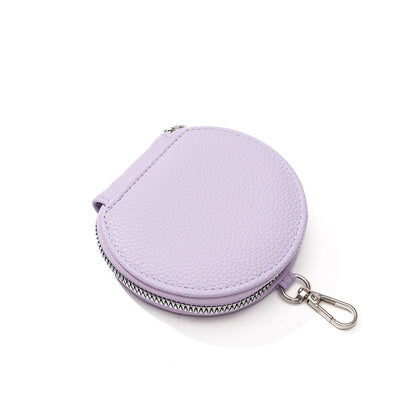 Stylish phone bag for women in lavender color with zipper and metal clip from Hangzhou Jingqian