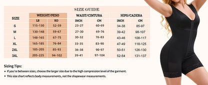 Xiamen Gently Approaching Women Tummy Control Full Body Shaper with Size Guide for Post Surgery Support
